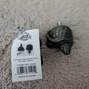 Heavy Cast Iron Turtle Cabinet Knobs